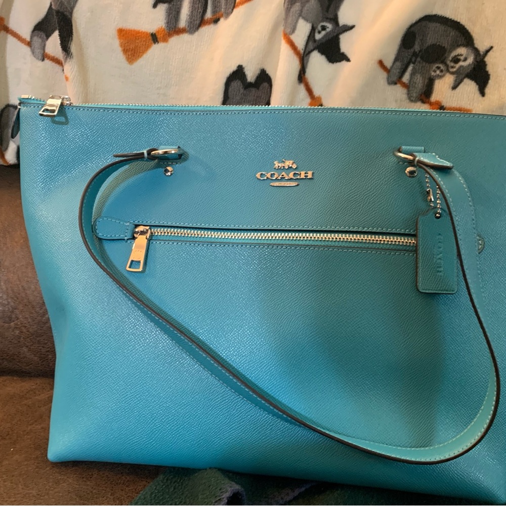 Teal Coach Tote